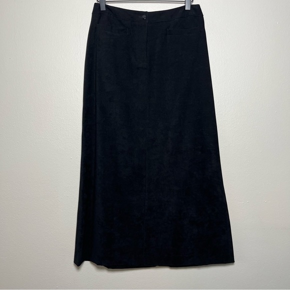 VTG Tweeds Women Skirt 4‎ Faux Suede Maxi Fairy Grunge 90s Low Rise Western Long - Picture 1 of 7